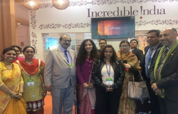 Indian Ambassador to Portugal Her Excellency Mrs K. Nandini Singla accompanied by Second Secretary visited India Tourism Stand at BTL Lisbon